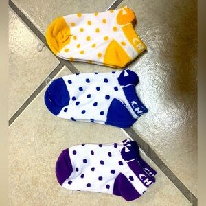 Youth O/S Polka Dot Ankle Length Cheer Athletic Socks …. 1 Pr of your choice NWT